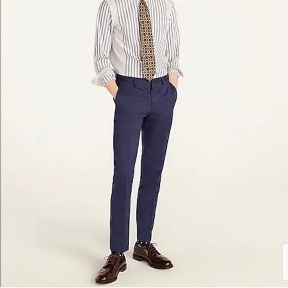 J Cree Ludlow Slim Fit Dress Pants Woven In Portugal in Navy Size W32 L32